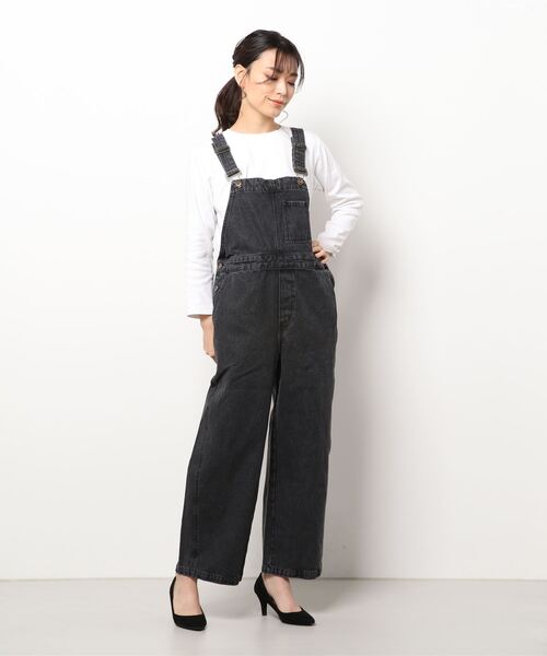 Lugnoncure(ルノンキュール)の「デニムサロペット(サロペット/オーバーオール・レディース・ブラック/ブルー・フリ-)」の5枚目の写真