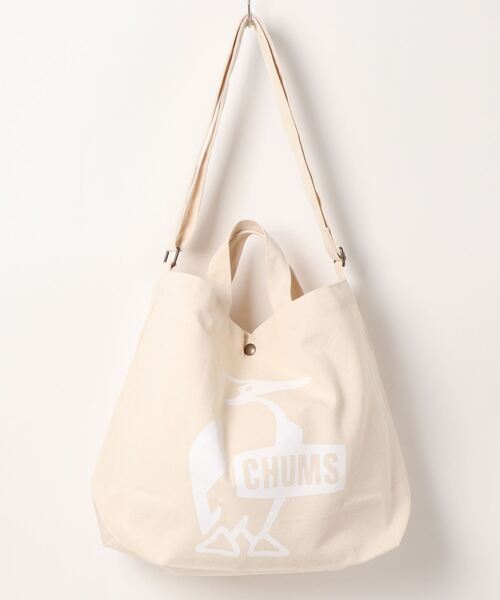 CHUMS（チャムス）の「【CHUMS/チャムス】Booby Canvas Shoulder（ショルダーバッグ・レディース・ホワイト/ブルー系その他/ブラック・FREE）」の2枚目の写真