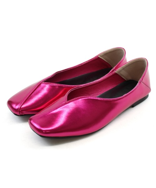 VIVIAN(ヴィヴィアン)の「ましゅまろクッション かかとを踏める スクエアトゥ切り替えデザインバブーシュ(パンプス・レディース・ブラック/アイボリー/グレー系その他7/ゼブラ/グリーン/ダークブラウン/イエロー/シルバー/D/ゴールド/E/プラチナム/ブラック系その他3/グレー系その他6/シルバー×キュービック/ゴールド系その他/ピンク/ゴールド系その他2/ナチュラル/クリアブラック/ベージュ系その他7/レオパード/ダークラベンダー/その他3・LL/S/M/L/XL/SS)」の13枚目の写真