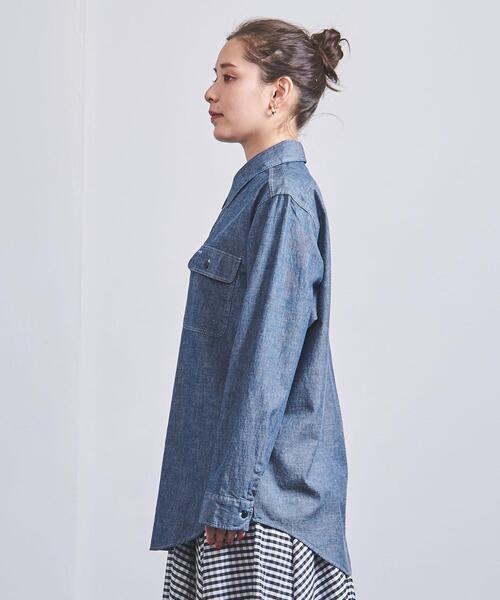 MADISON BLUE（マディソンブルー）の「＜MADISON BLUE（マディソンブルー）＞HAMPTON  CHAMBRAY シャツ ■■■（シャツ/ブラウス・レディース・ネイビー・01/02）」の3枚目の写真