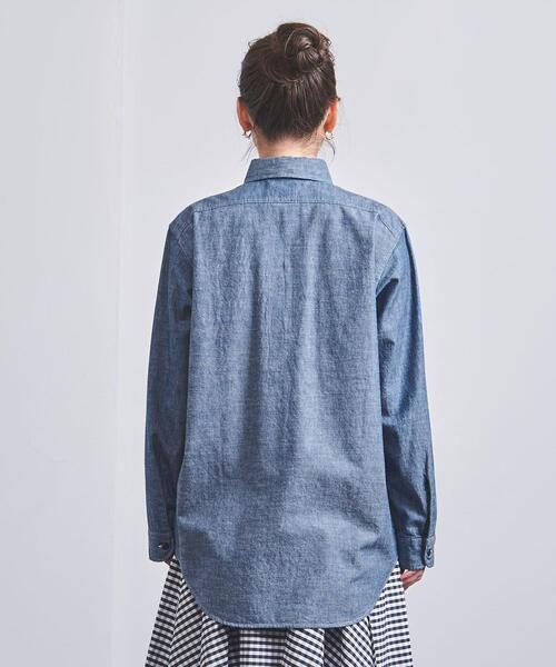 MADISON BLUE（マディソンブルー）の「＜MADISON BLUE（マディソンブルー）＞HAMPTON  CHAMBRAY シャツ ■■■（シャツ/ブラウス・レディース・ネイビー・01/02）」の4枚目の写真