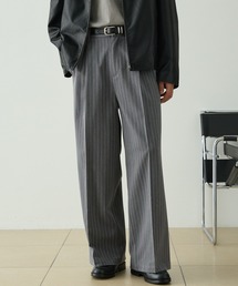 EMMA CLOTHES（エマクローズ）の「TRストレッチスーツ地 ストレート 1タック センタープレス ワイドパンツ スラックス（スラックス）」