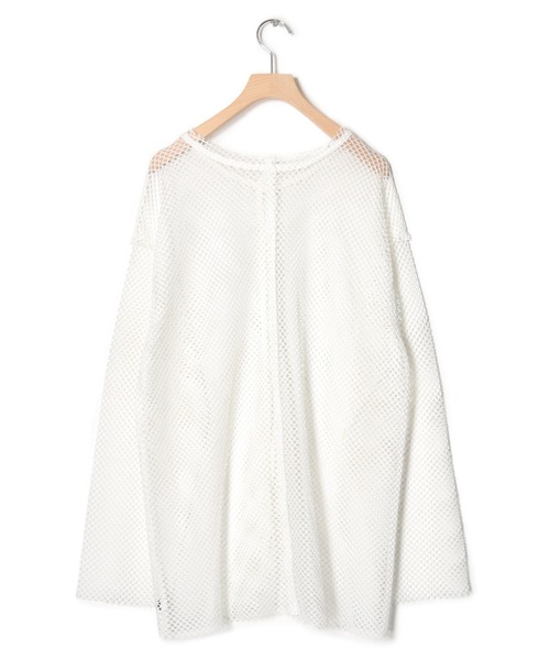 w closet(ダブルクローゼット)の「メッシュクルーネックカーデ(その他トップス・レディース・オフホワイト/アイボリー・FREE)」の9枚目の写真
