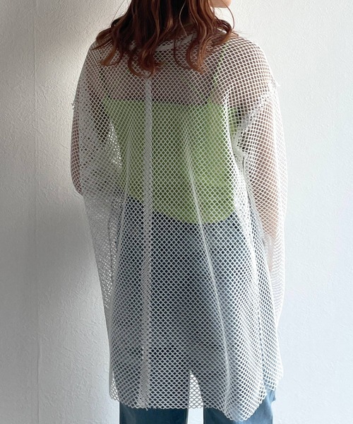 w closet(ダブルクローゼット)の「メッシュクルーネックカーデ(その他トップス・レディース・オフホワイト/アイボリー・FREE)」の18枚目の写真