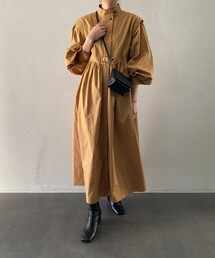 FREAK'S STORE | バルーンスリーブフレアマキシワンピース(シャツワンピース)