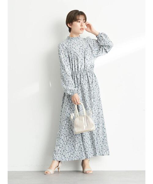 earth music&ecology(アースミュージックアンドエコロジー)の「カモフラージュフラワープリントワンピース*(ワンピース・レディース・ピンク/ブルー/ベージュ・FREE)」の10枚目の写真