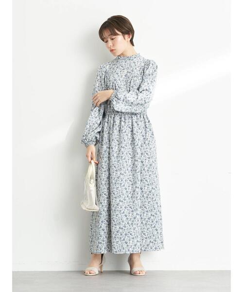 earth music&ecology(アースミュージックアンドエコロジー)の「カモフラージュフラワープリントワンピース*(ワンピース・レディース・ピンク/ブルー/ベージュ・FREE)」の14枚目の写真