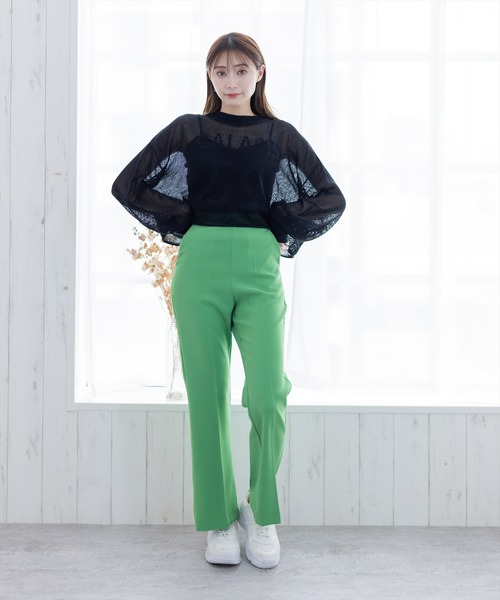 clear（クリア）の「×ストレッチカラーセミフレアパンツ（スラックス・レディース・ブラック/ピンク/オレンジ/アイボリー/グレー系その他/グリーン系その他4/オリーブ/テラコッタ/グリーン/サーモンピンク・S/M）」の14枚目の写真