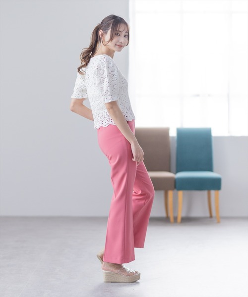 clear（クリア）の「×ストレッチカラーセミフレアパンツ（スラックス・レディース・ブラック/ピンク/オレンジ/アイボリー/グレー系その他/グリーン系その他4/オリーブ/テラコッタ/グリーン/サーモンピンク・S/M）」の22枚目の写真