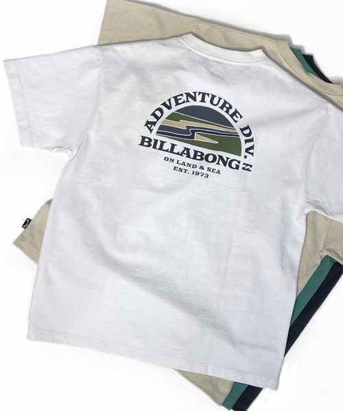 BILLABONG(ビラボン)の「【Web限定】ムラサスポーツ別注 BILLABONG/ビラボン アウトドアデザイン ルーズシルエット バックプリントTシャツ BC011-276(Tシャツ/カットソー・メンズ・ホワイト/ブラック/ベージュ/グリーン・M/L/XL)」の2枚目の写真