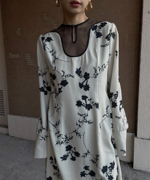 Ameri（アメリ）の「2WAY KEILY FLOWER PRINT DRESS（ワンピース