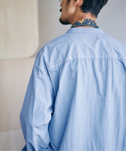 EDIFICE(エディフィス)の「ガーメントダイ バンドカラーシャツ(シャツ/ブラウス・メンズ・イエロー系その他/ピンク/ブルー系その他/グレー系その他・MEDIUM/LARGE)」の7枚目の写真