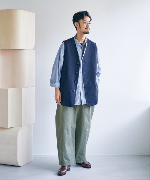 EDIFICE(エディフィス)の「ガーメントダイ バンドカラーシャツ(シャツ/ブラウス・メンズ・イエロー系その他/ピンク/ブルー系その他/グレー系その他・MEDIUM/LARGE)」の10枚目の写真