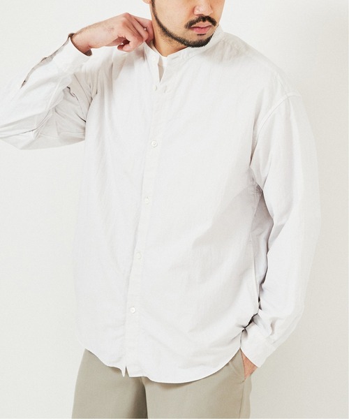 EDIFICE(エディフィス)の「ガーメントダイ バンドカラーシャツ(シャツ/ブラウス・メンズ・イエロー系その他/ピンク/ブルー系その他/グレー系その他・MEDIUM/LARGE)」の11枚目の写真