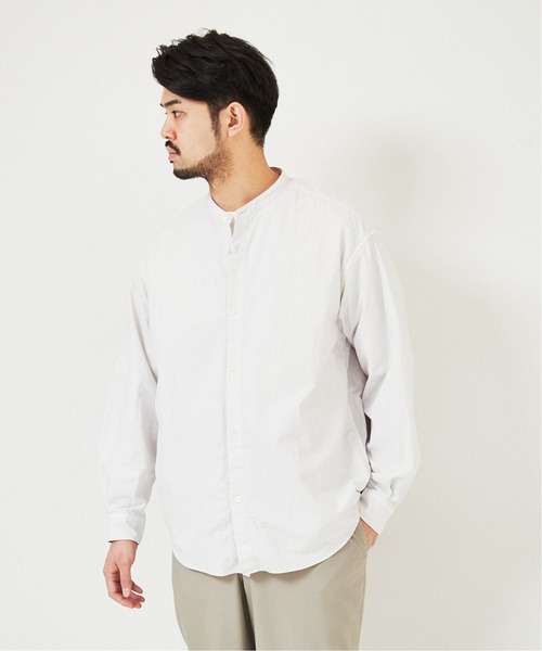 EDIFICE(エディフィス)の「ガーメントダイ バンドカラーシャツ(シャツ/ブラウス・メンズ・イエロー系その他/ピンク/ブルー系その他/グレー系その他・MEDIUM/LARGE)」の13枚目の写真