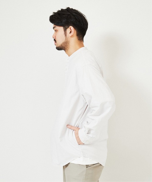 EDIFICE(エディフィス)の「ガーメントダイ バンドカラーシャツ(シャツ/ブラウス・メンズ・イエロー系その他/ピンク/ブルー系その他/グレー系その他・MEDIUM/LARGE)」の16枚目の写真