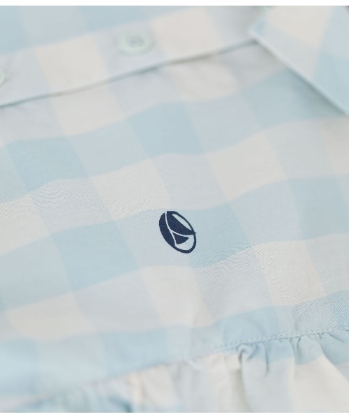 PETIT BATEAU（プチバトー）の「ウ゛ィシーチェックワンピース（ワンピース・キッズ・ライトブルー・12YEAR/10YEAR/8YEAR/6YEAR）」の7枚目の写真