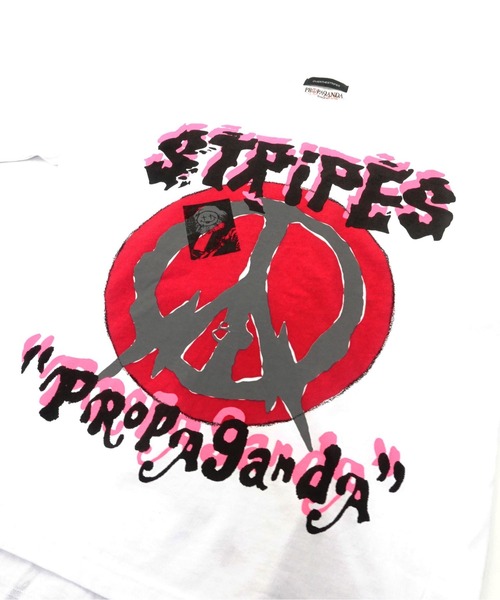 OVER THE STRIPES（オーバーザストライプス）の「OVER THE STRiPES x PROPA9ANDA PEACE EYE BIG TEE ピースアイビックTシャツ（Tシャツ/カットソー・メンズ・ホワイト/ブラック・FREE）」の14枚目の写真
