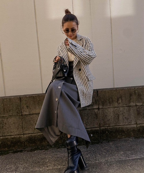 Ameri(アメリ)の「GIOLICA STRIPE TWEED JACKET(その他アウター・レディース・マルチ・FREE)」の2枚目の写真