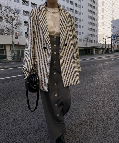 Ameri(アメリ)の「GIOLICA STRIPE TWEED JACKET(その他アウター・レディース・マルチ・FREE)」の5枚目の写真
