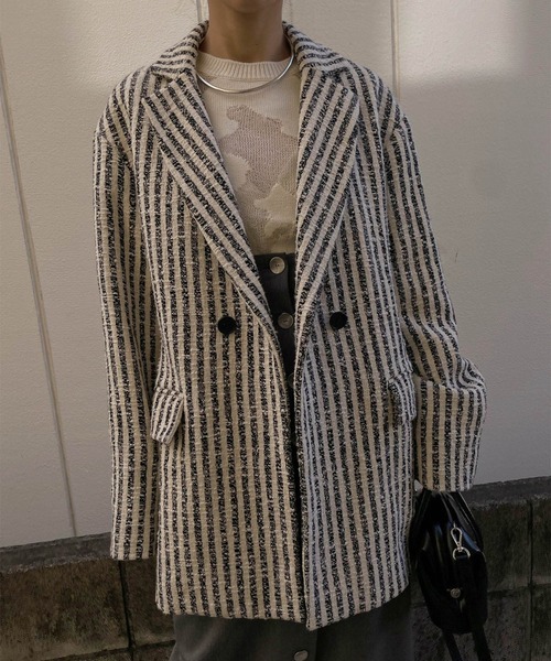 Ameri(アメリ)の「GIOLICA STRIPE TWEED JACKET(その他アウター・レディース・マルチ・FREE)」の6枚目の写真
