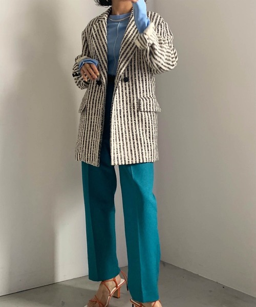 Ameri(アメリ)の「GIOLICA STRIPE TWEED JACKET(その他アウター・レディース・マルチ・FREE)」の8枚目の写真