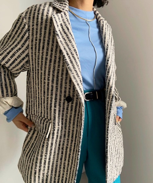 Ameri(アメリ)の「GIOLICA STRIPE TWEED JACKET(その他アウター・レディース・マルチ・FREE)」の10枚目の写真