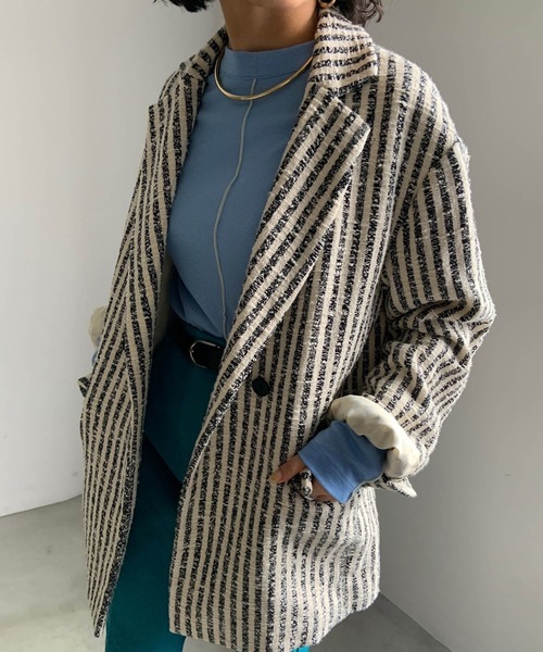 Ameri(アメリ)の「GIOLICA STRIPE TWEED JACKET(その他アウター・レディース・マルチ・FREE)」の11枚目の写真