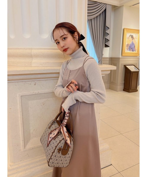 JUMELLE(ジュメロ)の「PBTリブニット(ニット/セーター・レディース・アイボリー/オレンジ・FREE)」の4枚目の写真