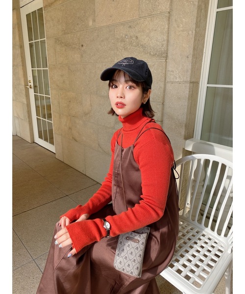 JUMELLE(ジュメロ)の「PBTリブニット(ニット/セーター・レディース・アイボリー/オレンジ・FREE)」の12枚目の写真