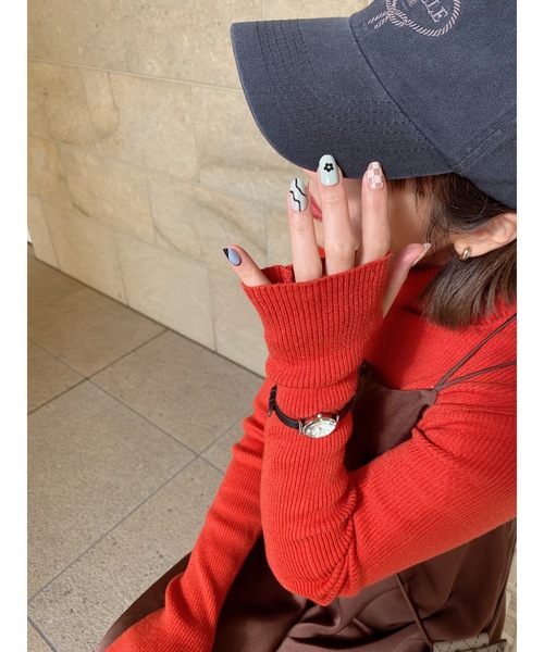 JUMELLE(ジュメロ)の「PBTリブニット(ニット/セーター・レディース・アイボリー/オレンジ・FREE)」の14枚目の写真