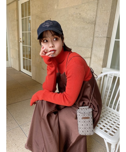 JUMELLE(ジュメロ)の「PBTリブニット(ニット/セーター・レディース・アイボリー/オレンジ・FREE)」の17枚目の写真