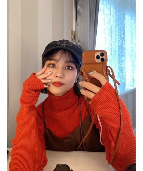 JUMELLE(ジュメロ)の「PBTリブニット(ニット/セーター・レディース・アイボリー/オレンジ・FREE)」の10枚目の写真