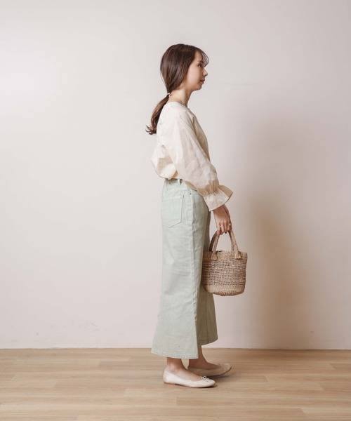 flower（フラワー）の「シンプルフレアブラウス（シャツ/ブラウス・レディース・ホワイト/ベージュ・FREE）」の15枚目の写真