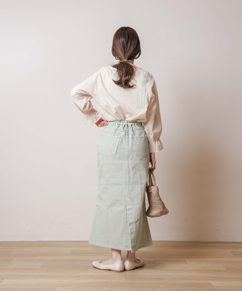 flower（フラワー）の「シンプルフレアブラウス（シャツ/ブラウス・レディース・ホワイト/ベージュ・FREE）」の16枚目の写真