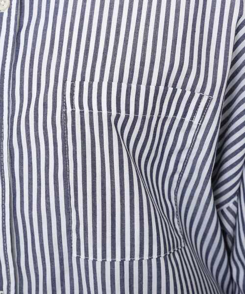 Cutie Blonde(キューティーブロンド)の「◆カラーストライプBIGシャツ(シャツ/ブラウス・レディース・グリーン系その他4/ブラック系2/ネイビー系7/ブルー系2・00)」の10枚目の写真