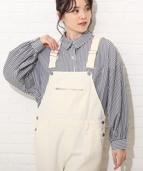 Cutie Blonde(キューティーブロンド)の「◆カラーストライプBIGシャツ(シャツ/ブラウス・レディース・グリーン系その他4/ブラック系2/ネイビー系7/ブルー系2・00)」の14枚目の写真