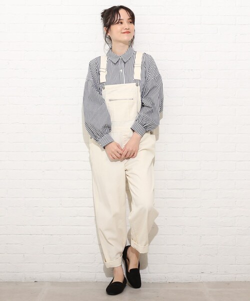 Cutie Blonde(キューティーブロンド)の「◆カラーストライプBIGシャツ(シャツ/ブラウス・レディース・グリーン系その他4/ブラック系2/ネイビー系7/ブルー系2・00)」の17枚目の写真