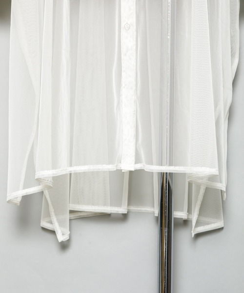 AS KNOW AS PINKY（アズノゥアズピンキー）の「色加えてチュールシャツワンピース（シャツワンピース・レディース・オフホワイト/ブラック/ライトピンク・FREE）」の14枚目の写真