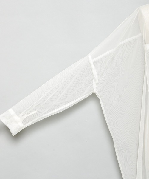 AS KNOW AS PINKY（アズノゥアズピンキー）の「色加えてチュールシャツワンピース（シャツワンピース・レディース・オフホワイト/ブラック/ライトピンク・FREE）」の15枚目の写真