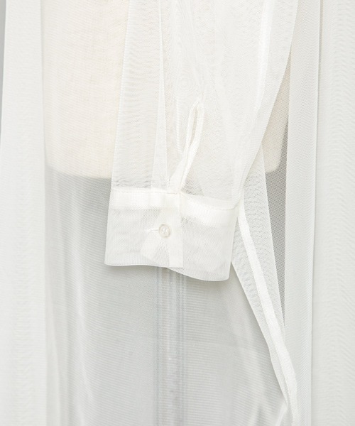 AS KNOW AS PINKY（アズノゥアズピンキー）の「色加えてチュールシャツワンピース（シャツワンピース・レディース・オフホワイト/ブラック/ライトピンク・FREE）」の17枚目の写真