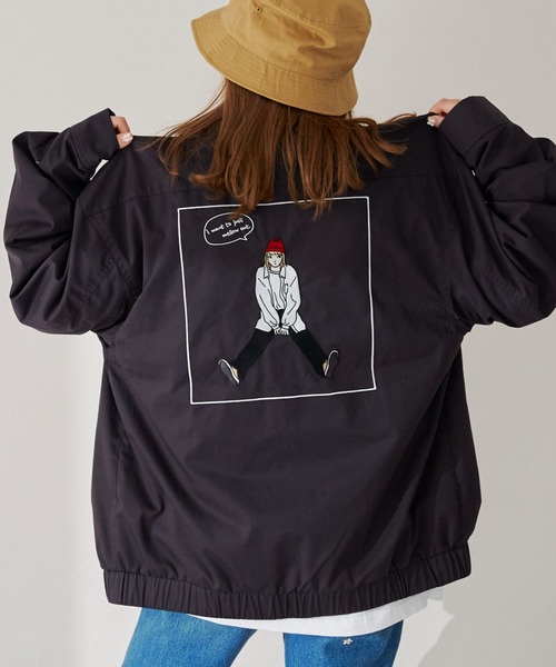 CPCM(シーピーシーエム)の「ツイルバック刺繍ジップジャケット(ブルゾン・メンズ・アイボリー/グリーン/グレー・MEDIUM/LARGE)」の3枚目の写真