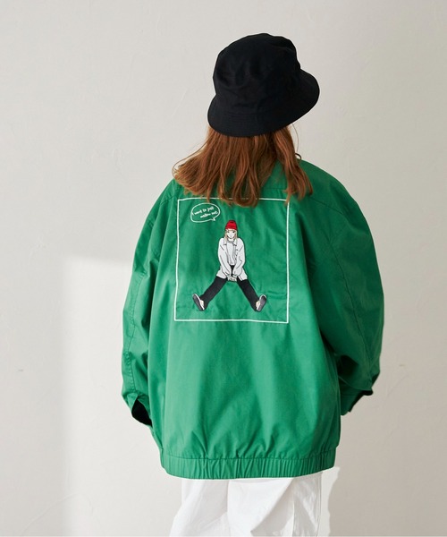 CPCM(シーピーシーエム)の「ツイルバック刺繍ジップジャケット(ブルゾン・メンズ・アイボリー/グリーン/グレー・MEDIUM/LARGE)」の11枚目の写真