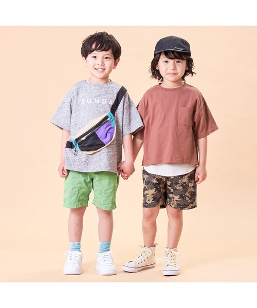 F.O.KIDS（エフオーキッズ）の「バックロゴ2PセットTシャツ（Tシャツ/タンクトップ）（Tシャツ/カットソー・キッズ・ピンク/チャコール/ブラウン・130/140/95/120/100/80/90/110）」の6枚目の写真