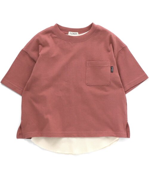 F.O.KIDS（エフオーキッズ）の「バックロゴ2PセットTシャツ（Tシャツ/タンクトップ）（Tシャツ/カットソー・キッズ・ピンク/チャコール/ブラウン・130/140/95/120/100/80/90/110）」の12枚目の写真