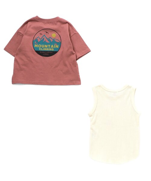 F.O.KIDS（エフオーキッズ）の「バックロゴ2PセットTシャツ（Tシャツ/タンクトップ）（Tシャツ/カットソー・キッズ・ピンク/チャコール/ブラウン・130/140/95/120/100/80/90/110）」の8枚目の写真