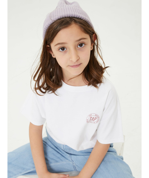 GAP(ギャップ)の「ウォッシュド ロー ジャージー 半袖Tシャツ (キッズ)(Tシャツ/カットソー・キッズ・その他/ホワイト/ブルー・M/S/L/XL/XS/XXL)」の8枚目の写真