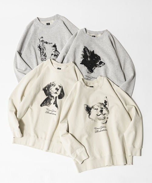 417 EDIFICE SELECT（フォーワンセブンエディフィスセレクト）の「【Teemu Jarvi / テームヤルヴィ】別注DOGスウェットA TREAT PLE（スウェット・メンズ・アイボリー・MEDIUM/LARGE）」の17枚目の写真