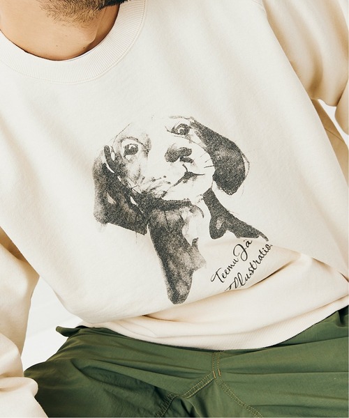 417 EDIFICE SELECT（フォーワンセブンエディフィスセレクト）の「【Teemu Jarvi / テームヤルヴィ】別注DOGスウェットA TREAT PLE（スウェット・メンズ・アイボリー・MEDIUM/LARGE）」の4枚目の写真