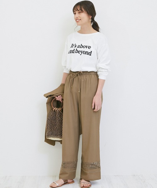 エルネ　パンツ　スリット　リネン混 楽天市場】【SS限定価格&半額商品多数&お得クーポン&P2倍